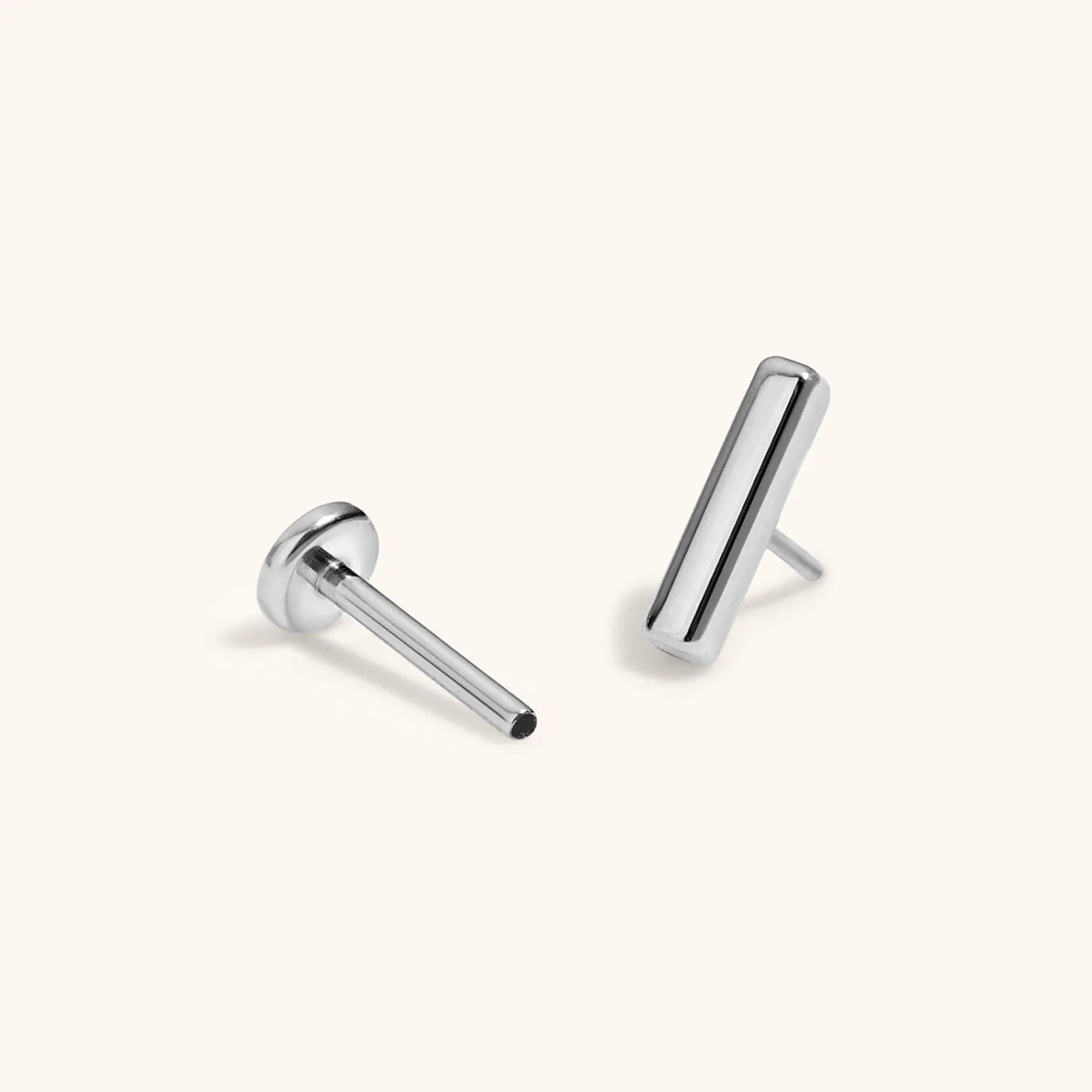 Little Bar Push Pin Flat Back Earring - Image 6
