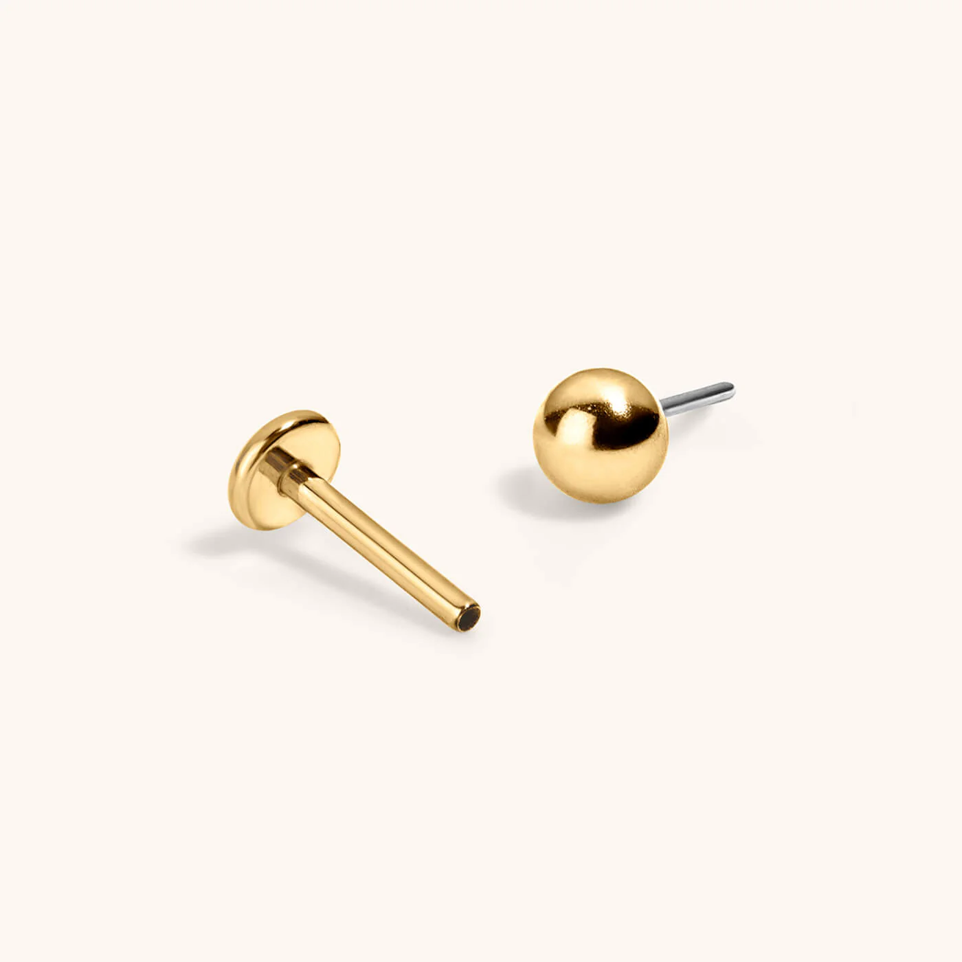 Little Sphere Push Pin Flat Back Earring - Image 5
