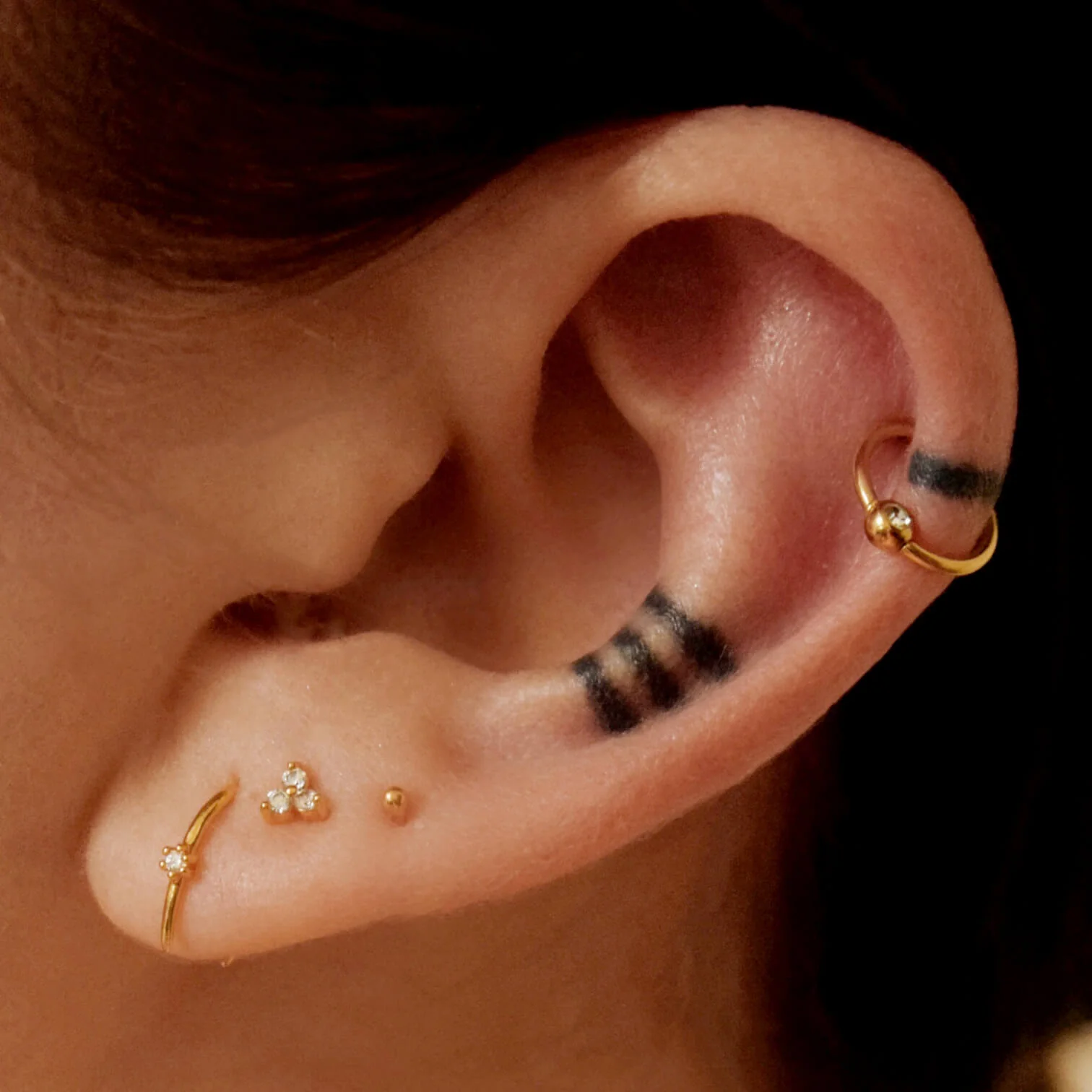Orbital Crystal Cartilage Hoop - Image 3